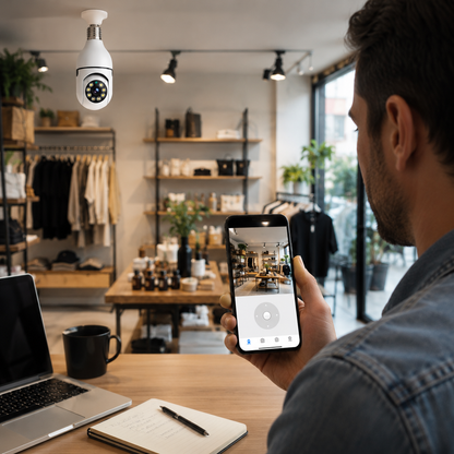Foco Cámara 360° Wifi