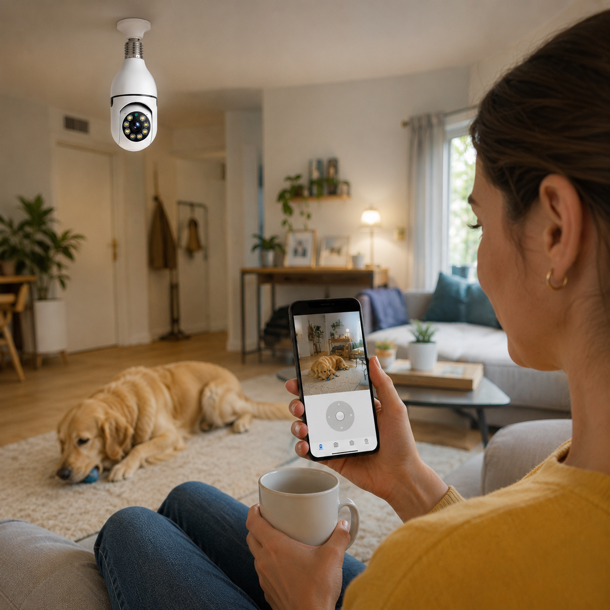 Foco Cámara 360° Wifi